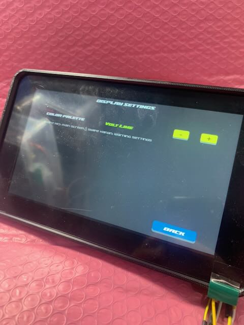 Display Setting Screen Racedash Pro